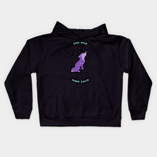 stay wild moon child Kids Hoodie